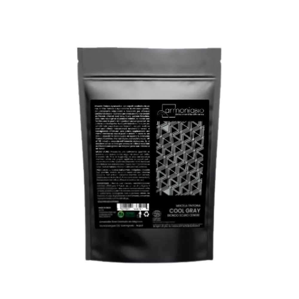 ArmoniaBio Henné Cool Gray Rubio Ceniza Oscuro 100g